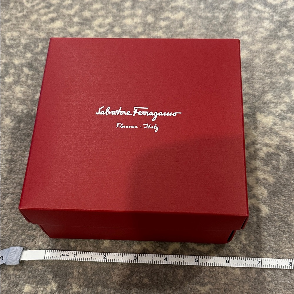 Salvatore Ferragamo Burgundy Presentation Box with White Logo